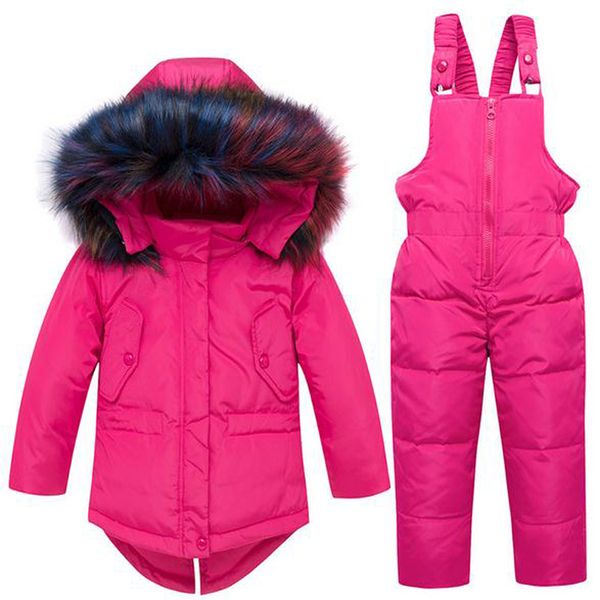 

2019 kids snowsuits winter autumn hooded down jackets for girls children toddler boys girls outerwear clothing set warm overalls, Blue;gray