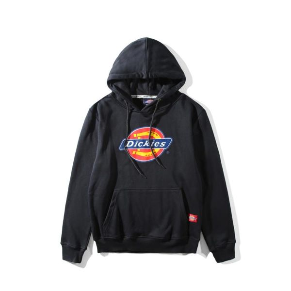 

18ss europe and america streetwear women's lettered men and women couples looped pile coat hoodie high quality, Black