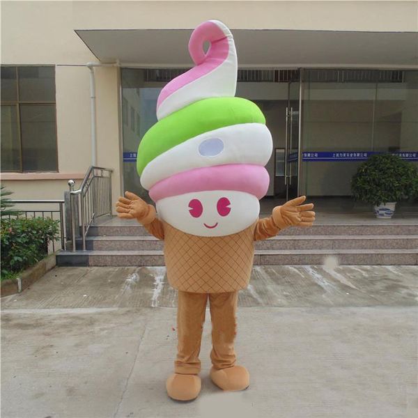 Alta Qualidade EVA Material Ice Cream Mascot Trajes Dos Desenhos Animados Fato De Aniversário De Aniversário