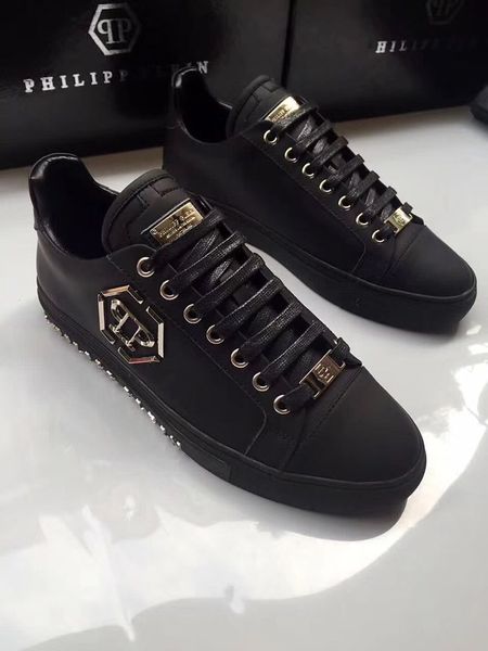 

new leather men's casual shoes men's trainers pp running shoes 210017, Black