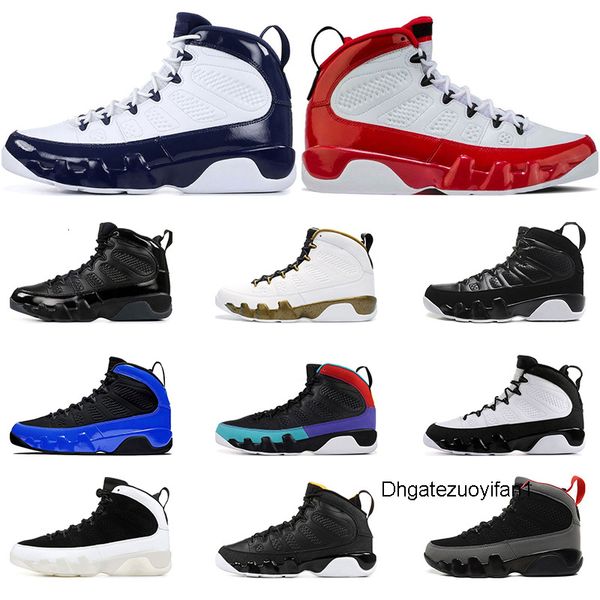 

2020 men basketball shoes 9s gym red dream it do it unc black white statue athletic sports sneaker size 7-13