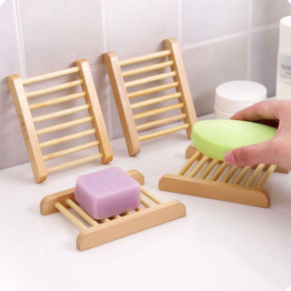 

wholesale natural wooden soap dish wooden soap tray holder storage soap rack plate box container for bath shower dhl ing