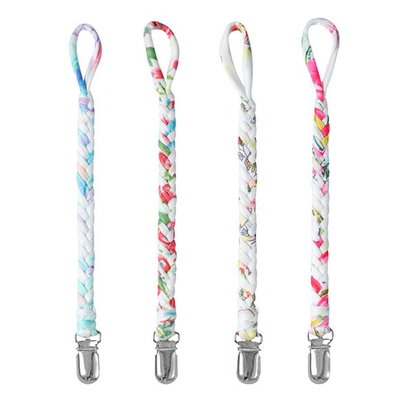 

4pcs/pack baby pacifier clips chain dummy clip anti-drop pacifier holder nipple soother chain for infant baby feeding
