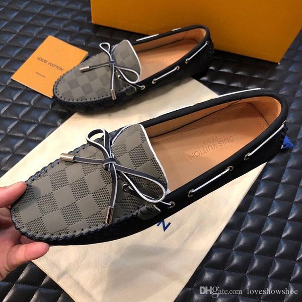

2020 new fashion mens dress shoes printing leather flat formal shoes peas casual shoess training sport skateboard shoes high quality, Black