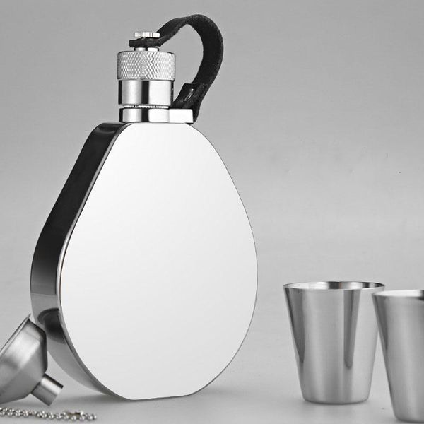 

honest 304 stainless steel hip flask set 6 oz portable outdoor waterproof flagon wine pot barware for men hip flasks drinkware