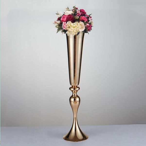 74cm Height Gold Silver Vases Metal Candle Holders Candle Stand