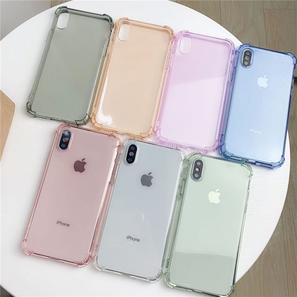 

four-corner airbag anti-fall phone cases for iphone 11 pro max 6 6s 7 8 plus phone cover for iphone x xr xs max gradient color case