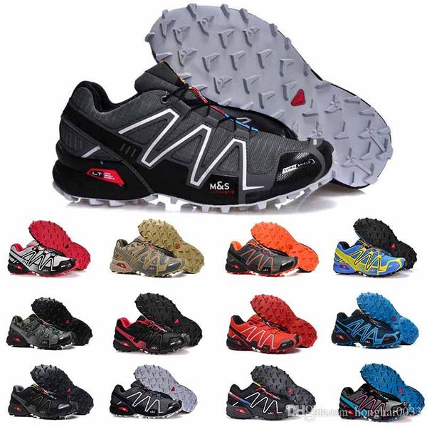 

original speedcross 3 mens running shoes black sand men lightweight sneakers zapatos waterproof athletic sports shoe size 40-46