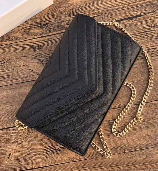

fashion luxury designer handbags purse v flap bag chain shoulder bag caviar genuine leather quilted tote bag clutch handbag