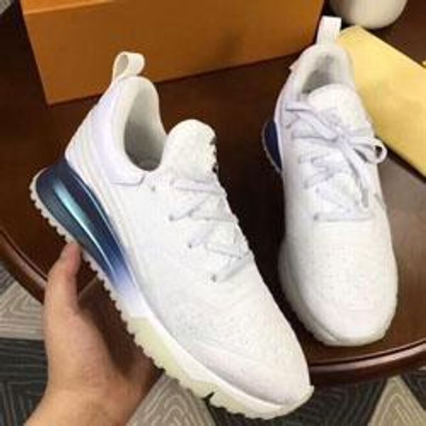 

2019 new luxury shoes vnr casual women men sneakers white black green knit lace-up luxury trainers high shoes with box 32