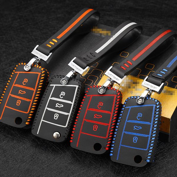 

for volkswagen vw tayron 2018 2019 car-styling brand new leather remote key case cover holder