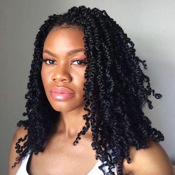 Hot Sale 3 Packs Fluffy Spring Twist Crochet Braids Hair 8 Inch