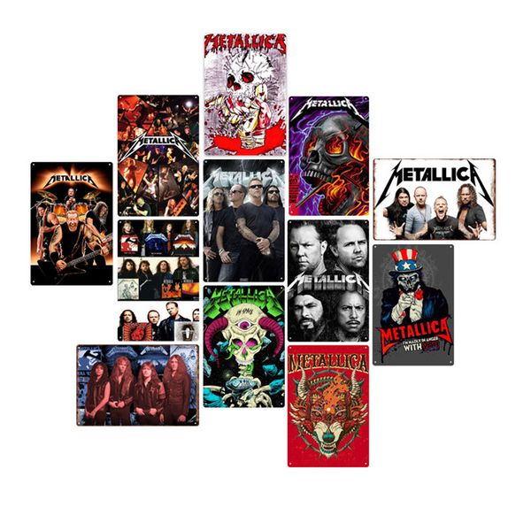 

rock band tin signs vintage posters old wall metal plaque club wall home art metal painting wall decor art picturesthome accentst2i5357