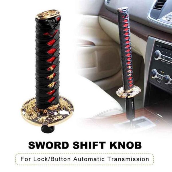 

car accessories katana gear shift knob for automobile spare part speed chrome samurai sword sword handle car-styling whoesale