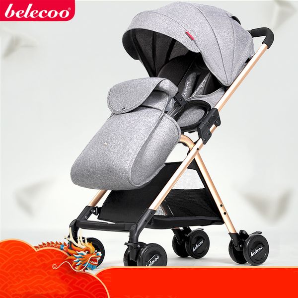 

belecoo baby stroller can sit reclining lightweight folding absorber trolley ing