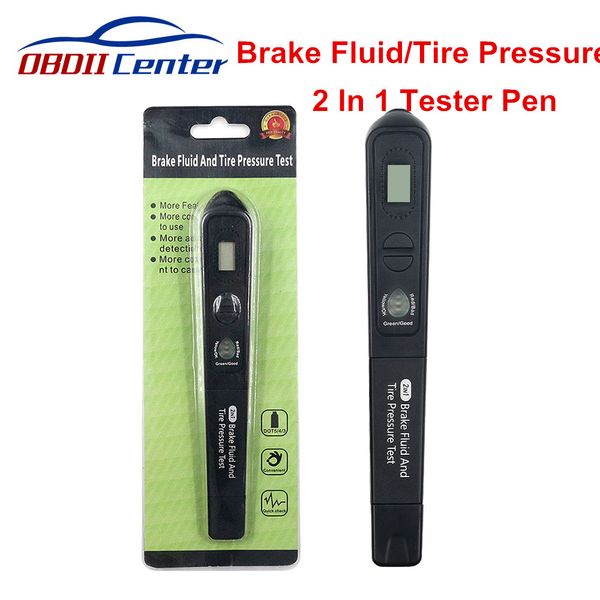 

digital tire pressure gauge brake oil fluid liquid tester pen 2in1 tyre pressure monitor sensor tpms test car truck motorcycle