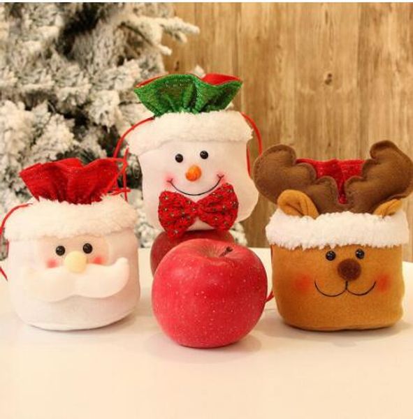 Caramelle natalizie Decorazioni per sacchetti regalo per feste di Natale Imballaggio per imballaggio Forniture per involucri Decorazioni per regali Albero di Natale regali navidad GB1303