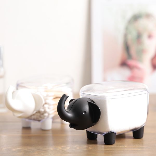 

creative cotton swab storage box cute dustproof cotton clip storage box home deskdecoration sundries box gift jewelry office organizer