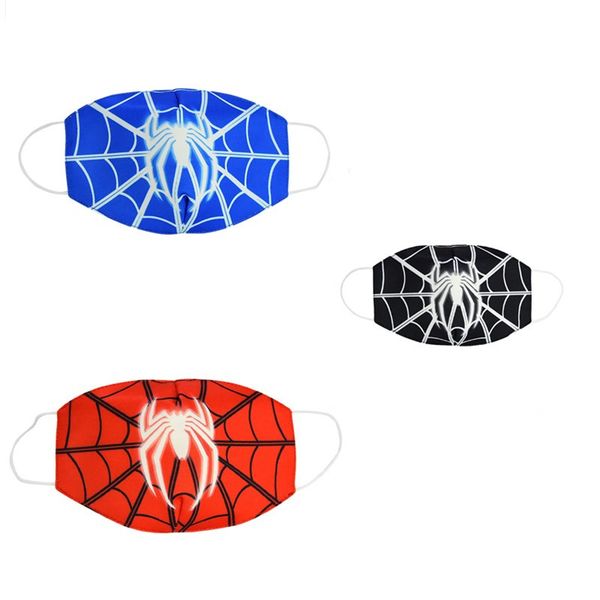 

2020cartoon spider mask kids cosplay half face mouth muffle children dustproof mask zx02, Blue