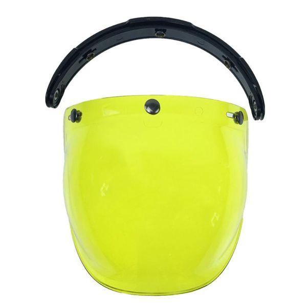 

bubble visor with bracket universal windshield motorcycle helmet vintage flip up dustproof 3 snap riding uv protection open face