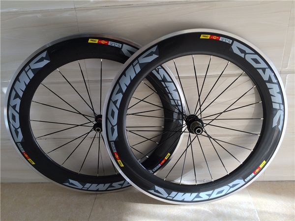 

black blue color 88mm alloy carbon wheels road bike wheelset clincher 700c glossy finished blue cosmic aluminium rim wheels made in china