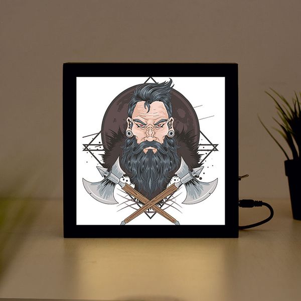

warrior beard handcrafted деревянный светло-фон для дома, ресторана, кафе бизнес signage