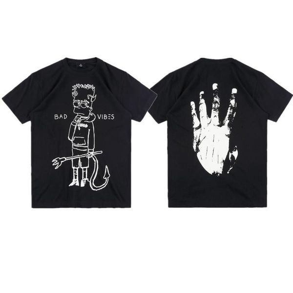 

19ss новый чистый хлопок мужские дизайнер футболки boutique summer casual revenge xxxtentacion барт симпсон tee мода мужчины и женщины роско, White;black