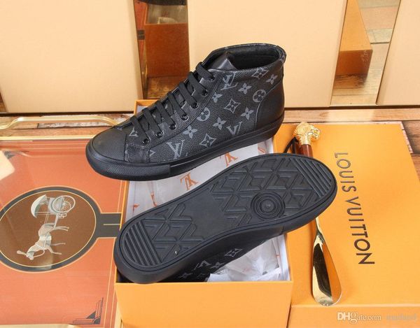 

18ss jaycosin мужская обувь холст галстук мужчины граффити мода студент обувь повседневная прилив обувь высокая, чтобы помочь спортивная обу, Black