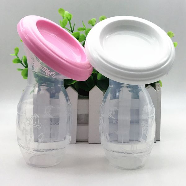 

breast pumps feeding milk bottle sucking breast milk collector silicone breastfeeding manual nursing strong suction reliever, White