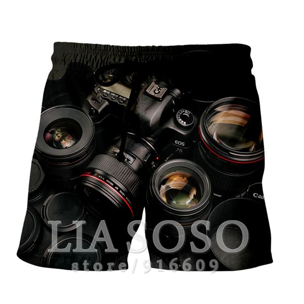 

fashion punk casual anime men women kids funny camera homme leisure shirt colorful sports harajuku beach sweatpants short e925, White;black