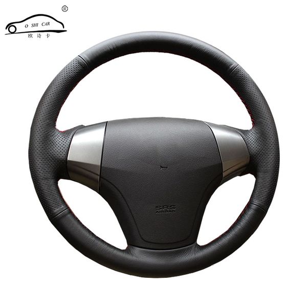 

artificial leather car steering wheel braid for elantra 2008-2010/custom made auto teering wheel cover factory direct