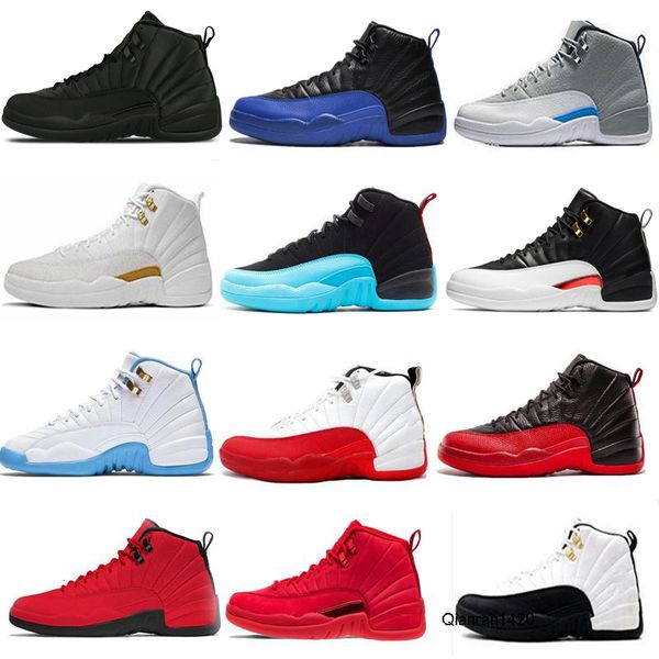 

mens 12 12s basketball shoes game royal winterize wntr gym red michigan bordeaux flu game taxi dark grey sports sneaker trainers size 7-13