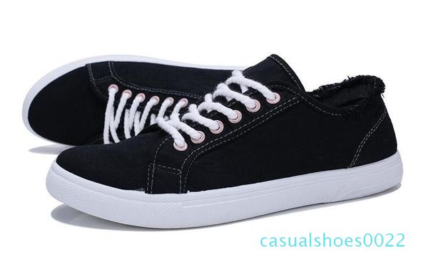 

casual shoes men cotton canvas shoes lace-up men casual walking shoes new plimsolls male footwear autumn breathable sneakers men c22, Black