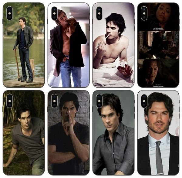 

[tongtrade] vampire diary damon cute case for iphone 11 pro max x xs 6s 5s 5c 5 plus samsung j5 j7 prime pro huawei p20 sony xz premium case