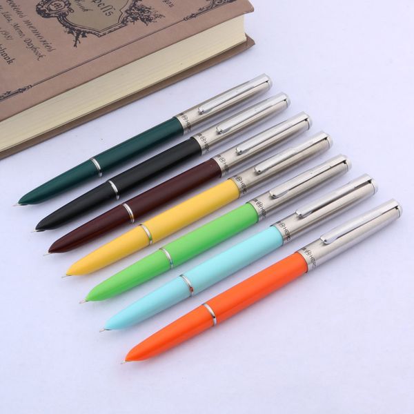 

student pen gift color clip silver plastic f nib fountain pen