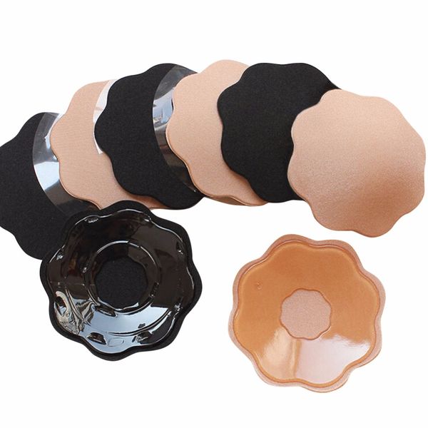 

5 Pair Petal Shape Pasties Nipple Reusable Silicone Breast Nipple Pasties Pads Covers Bra Waterproof Self Adhesive Intimates Accessories