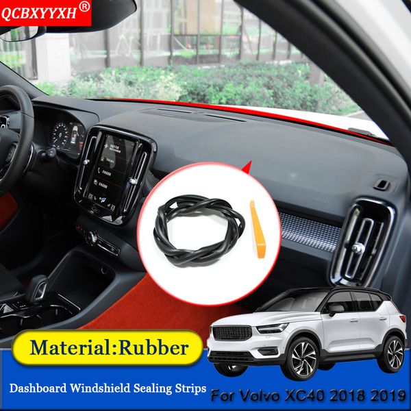 

car-styling rubber anti-noise soundproof dustproof car dashboard windshield sealing strips accessories for xc40 2018 2019