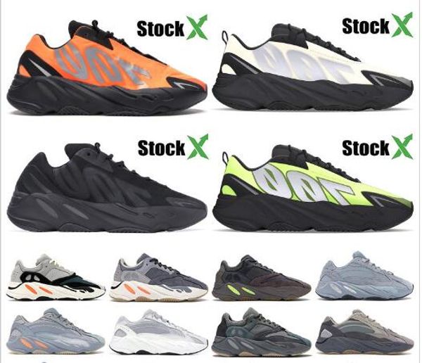 

kanye west mnvn 700 reflective orange bone static magnet men women running sneakers solid grey analog teal carbon blue designer shoes stockx