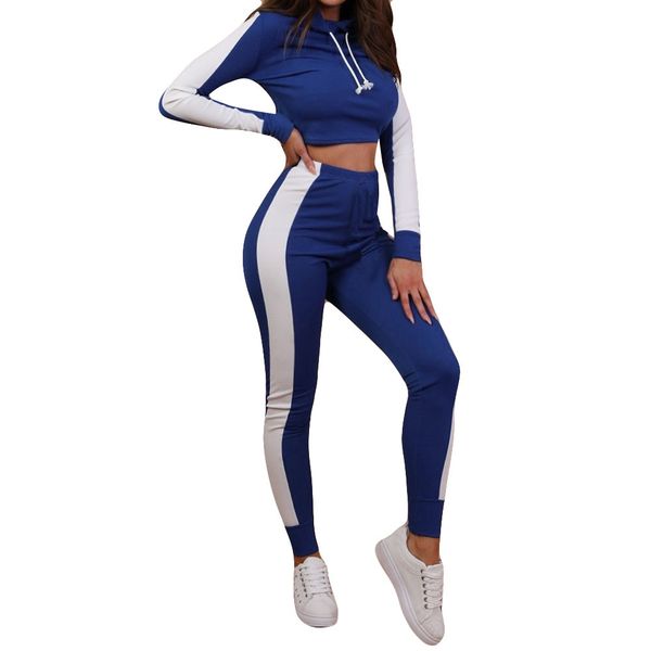 

perimedes sportswear fitness sport training tracksuit pants sets sport long sleeve wear gym clothes spandex running suit#g40, Black;blue