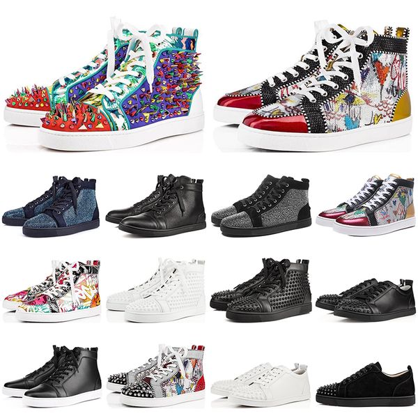 

с box 2020 платформа red bottom марка шипованных шипы замша flat graffiti leather boots black зимой на открытом воздухе дизайнер кроссовок п