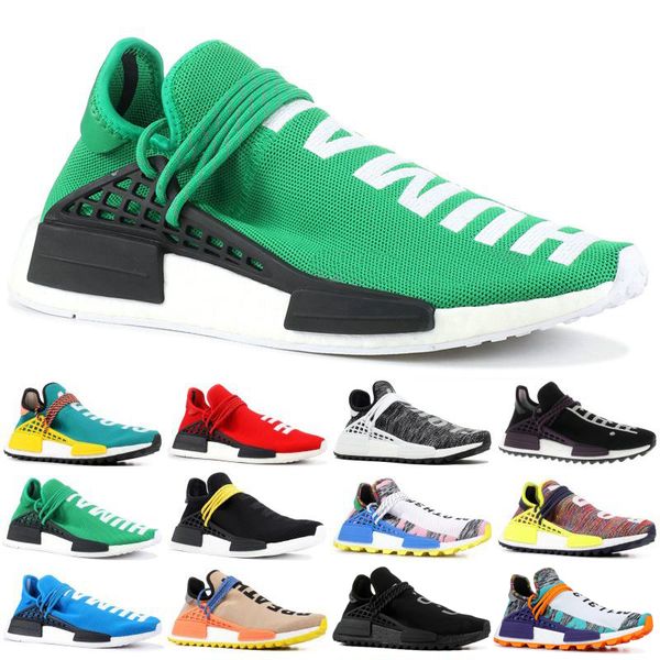 

2019 Human Race Hu Running Shoes Mens chaussures pour femmes de luxe Women Pharrell Williams Trail Runner R1 Sports Sneakers Trainers