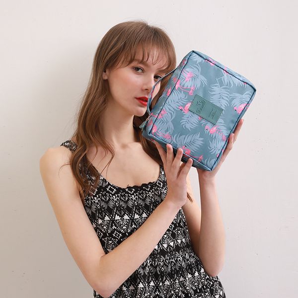 

квадратная косметичка макияж чехол путешествия туалетные принадлежности организатор сумка для хранения портативный большой емкости 7 цветов