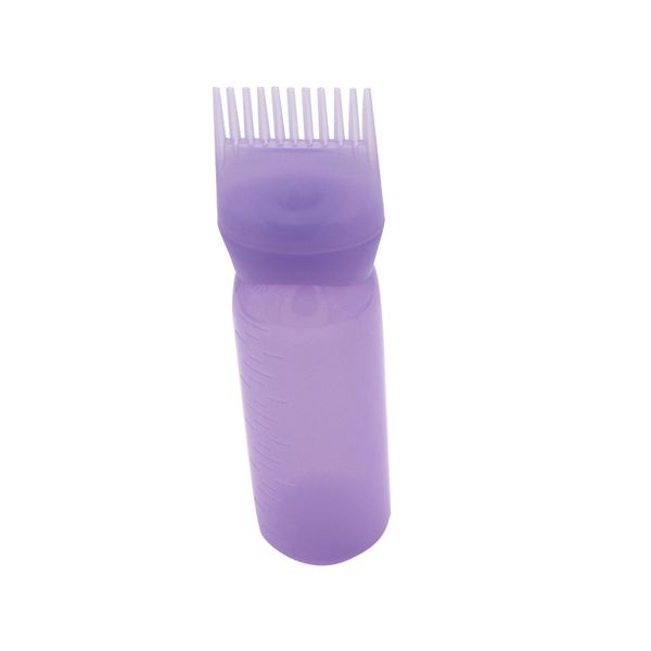 

120ml hair dye bottle applicator with graduated brush root comb applicator bottle comb salon hair coloring -1pc purple purple, Silver