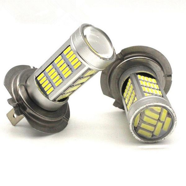 

2pcs h7 4014 92 smd led fog lights led bulbs drl daytime running lamp blue white amber bright than 33 smd light