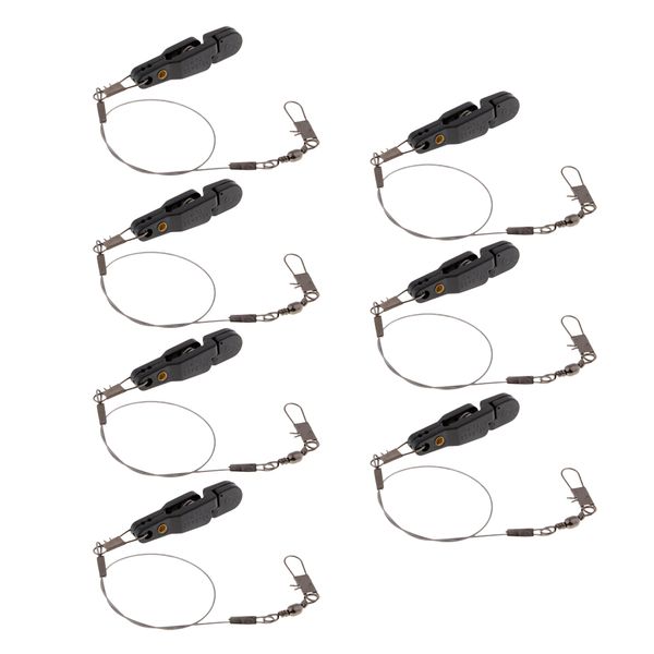 

7pcs snap release clip with leader for outriggers downriggers planer board