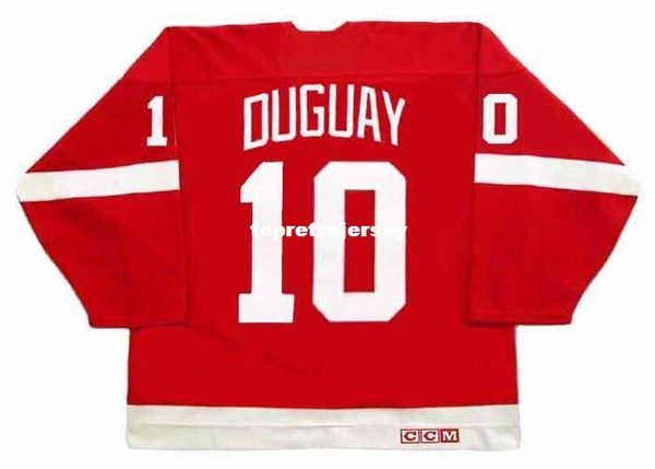 

wholesale mens ron duguay detroit red wings 1984 ccm vintage retro hockey jersey, Black;red