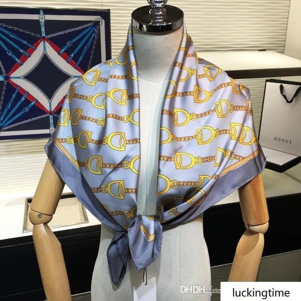 

дизайнер шерсти серебряная нить квадратных шарфов большой шарф 100% mmi саржевого шелка 90 * 90см 128