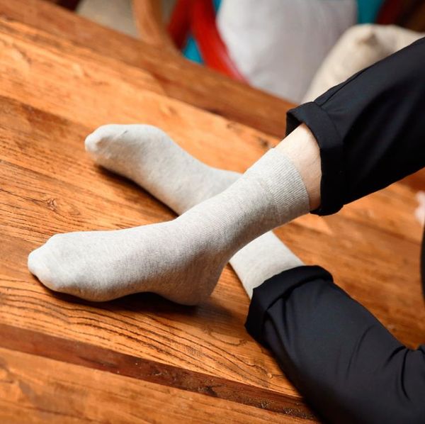 

men's trend socks, odor proof, sweat proof, young people's solid color socks. category 101, Black