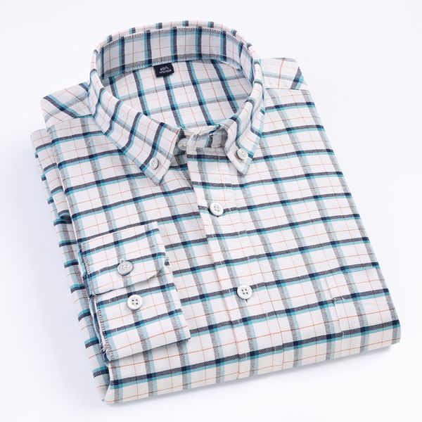 

fashion oxford shirts men long sleeve lapel shirt mens cotton plaid shirts casual button slim fit business shirt male 4xl, White;black