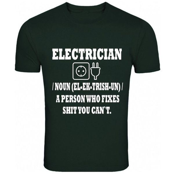 

funny electrician slogan mens t-shirts fashion 2020 casual slim fit brand clothes cool tees, White;black